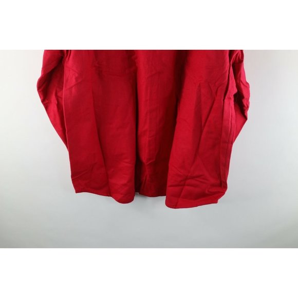 NOS Vtg 90s Carhartt Mens 4XL Double Pocket Chamois Cloth Button Shirt Red USA - Picture 8 of 8